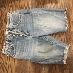Denim forum jeans biker shorts. Worn once. Stylish